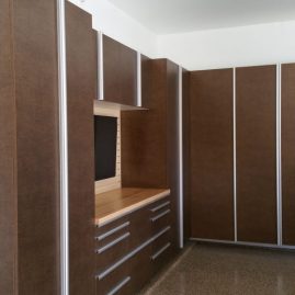 brown cabinets